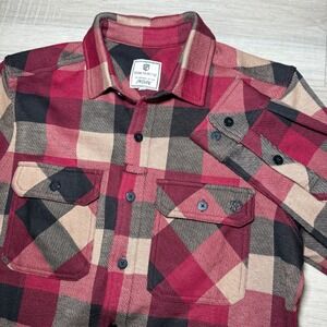 Born Primitive Flannel Shirt‎ Men's XS Multicolor Stretch Pockets Workwear soft